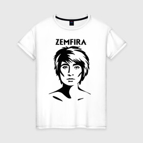 Женская футболка хлопок с принтом ZEMFIRA эскиз портрет в Екатеринбурге, 100% хлопок | прямой крой, круглый вырез горловины, длина до линии бедер, слегка спущенное плечо | group | russian rock | zemfira | zемфира | автор исполнитель | группа | женский | земфира | земфирка | земфирочка | инди рок | композитор | певица | писательница | поп рок | поэтесса | рамазанова | русский рок