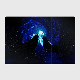 Магнитный плакат 3Х2 с принтом КОСМИЧЕСКИЙ ВОЛК в Екатеринбурге, Полимерный материал с магнитным слоем | 6 деталей размером 9*9 см | вой | волк | вселенная | галактика | звёзды | космос