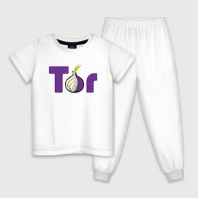 Детская пижама хлопок с принтом ТОР / TOR PROJECT BROWSER в Екатеринбурге, 100% хлопок |  брюки и футболка прямого кроя, без карманов, на брюках мягкая резинка на поясе и по низу штанин
 | Тематика изображения на принте: tor browser | torproject | анонимность | анонимный браузер | взлом | даркнет | зеркала | луковица | тор браузер | хакер | черный интернет.