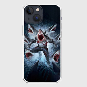 Чехол для iPhone 13 mini с принтом АКУЛА МОНСТР в Екатеринбурге,  |  | animals | beast | f8sh | hungry | monstr | ocean | sea | shark | акула | животные | звери | монстр | море | океан | рыба | флот | хищник