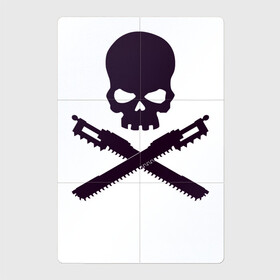 Магнитный плакат 2Х3 с принтом Warhammer Roger в Екатеринбурге, Полимерный материал с магнитным слоем | 6 деталей размером 9*9 см | chainsword | jolly roger | pirate | skull | warhammer | вархаммер | пиломеч | пиратский флаг | череп
