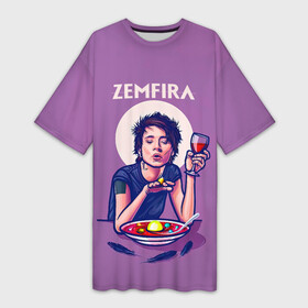 Платье-футболка 3D с принтом ZEMFIRA арт ужин в Екатеринбурге,  |  | group | russian rock | zemfira | zемфира | автор исполнитель | группа | женский | земфира | земфирка | земфирочка | инди рок | композитор | певица | писательница | поп рок | поэтесса | рамазанова | русский рок