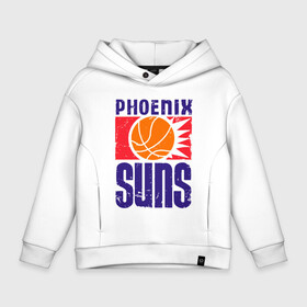 Детское худи Oversize хлопок с принтом Phoenix Suns в Екатеринбурге, френч-терри — 70% хлопок, 30% полиэстер. Мягкий теплый начес внутри —100% хлопок | боковые карманы, эластичные манжеты и нижняя кромка, капюшон на магнитной кнопке | Тематика изображения на принте: basketball | mvp | nba | phoenix | sport | streetball | suns | аризона | баскетбол | игра | крис пол | мяч | нба | санс | спорт | стритбол | тренер | финикс | чемпион