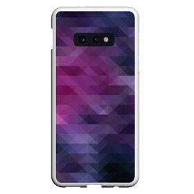 Чехол для Samsung S10E с принтом Фиолетово-бордовый узор  в Екатеринбурге, Силикон | Область печати: задняя сторона чехла, без боковых панелей | абстрактный | креативный | молодежный | полигональный популярный | современный | текстура | темно фиолетовый | узор