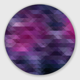 Коврик для мышки круглый с принтом Фиолетово-бордовый узор  в Екатеринбурге, резина и полиэстер | круглая форма, изображение наносится на всю лицевую часть | Тематика изображения на принте: абстрактный | креативный | молодежный | полигональный популярный | современный | текстура | темно фиолетовый | узор