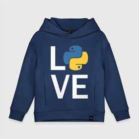 Детское худи Oversize хлопок с принтом PYTHON LOVE / ПАЙТОН в Екатеринбурге, френч-терри — 70% хлопок, 30% полиэстер. Мягкий теплый начес внутри —100% хлопок | боковые карманы, эластичные манжеты и нижняя кромка, капюшон на магнитной кнопке | Тематика изображения на принте: big data | hacker | it | python | айти | база данных | взлом | искусственный интелект. | кодер | нейросети | пайтон | питон | прогер | программирование | программист | разработчик | хакер | языки программирования