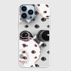 Чехол для iPhone 13 Pro Max с принтом они наблюдают за тобой в Екатеринбурге,  |  | apple | distortion | eye | eyes | follow | lens | look | observe | pattern | pry | pupil | see | видеть | глаз | глаза | зрачок | искажение | линза | наблюдать | око | паттерн | подглядывать | следить | слежка | смотреть | узор | яблоко