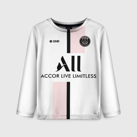 Детский лонгслив 3D с принтом PSG | Cup Away Vapor Match Shirt (New 2022/23) в Екатеринбурге, 100% полиэстер | длинные рукава, круглый вырез горловины, полуприлегающий силуэт
 | 0x000000123 | messi | neymar | paris saint germain | psg | месси | нейимар | псж