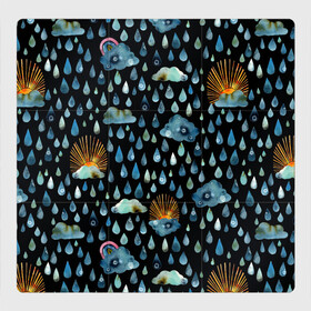 Магнитный плакат 3Х3 с принтом Дождливая осень.Солнце, облака в Екатеринбурге, Полимерный материал с магнитным слоем | 9 деталей размером 9*9 см | Тематика изображения на принте: autumn | pattern | raibow | rain | raindrops | sun | watercolor | акварель | дизайн | дождливый | дождь | закат | капли | коллаж | ливень | морось | непогода | облака | осень | паттерн | погода | природа | радуга | рассвет | солнце