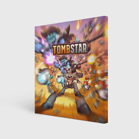 Холст квадратный с принтом TombStar | ТомбСтар (Z) в Екатеринбурге, 100% ПВХ |  | andy sum | game | gamer | marcus grambau | no more robots | play | roguelike | tomb star | tombstar | аркада | игра | мрачное сердце | рогалик | твин стик | шутер | экшен