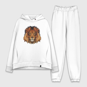 Женский костюм хлопок Oversize с принтом Father Lion в Екатеринбурге,  |  | animal | cat | lion | африка | животные | зверь | кот | кошка | лев | львенок | львица | тигр | хищник | царь