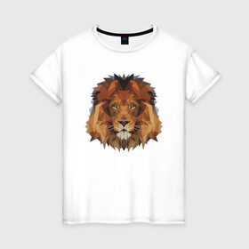 Женская футболка хлопок с принтом Father Lion в Екатеринбурге, 100% хлопок | прямой крой, круглый вырез горловины, длина до линии бедер, слегка спущенное плечо | animal | cat | lion | африка | животные | зверь | кот | кошка | лев | львенок | львица | тигр | хищник | царь
