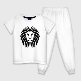 Детская пижама хлопок с принтом Lion Face в Екатеринбурге, 100% хлопок |  брюки и футболка прямого кроя, без карманов, на брюках мягкая резинка на поясе и по низу штанин
 | animal | cat | lion | африка | животные | зверь | кот | кошка | лев | львенок | львица | тигр | хищник | царь