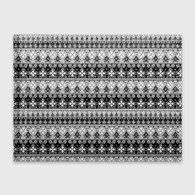 Обложка для студенческого билета с принтом Черно-белый орнамент  в Екатеринбурге, натуральная кожа | Размер: 11*8 см; Печать на всей внешней стороне | молодежный | мужской | орнамент | полосы | скандинавский | современный | черно белый | этнический