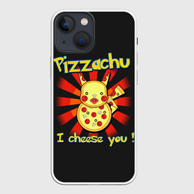 Чехол для iPhone 13 mini с принтом Пиццачу в Екатеринбурге,  |  | anime | pikachu | pizza | pokemon | poket monster | poketmon | аниме | анимэ | карманные монстры | пикачу | пицца | покемон