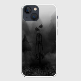 Чехол для iPhone 13 mini с принтом СИРЕНОГОЛОВЫЙ  ТУМАННЫЙ ЛЕС в Екатеринбурге,  |  | siren head | гуманоид | игра | лес | монстр | сиреноголовый | существо | туман | хоррор