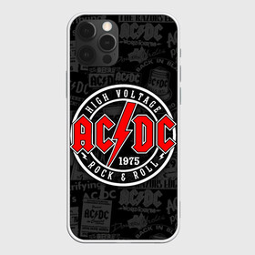 Чехол для iPhone 12 Pro Max с принтом AC DC HIGH VOLTAGE в Екатеринбурге, Силикон |  | ac dc | angus young. | back in black | brian johnson | hells bells | highway to hell | rock | thunderstruck | tnt | ангус янг | брайан джонсон | группа | музыка | рок | эйси диси