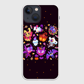 Чехол для iPhone 13 mini с принтом Покемоны на Хэллоуин в Екатеринбурге,  |  | anime | halloween | pokemon | poket monster | poketmon | аниме | анимэ | карманные монстры | покемон | хэллоуин