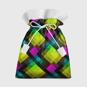 Подарочный 3D мешок с принтом Абстрактный разноцветный узор  в Екатеринбурге, 100% полиэстер | Размер: 29*39 см | Тематика изображения на принте: абстрактный | геометрический | желтый | зеленый | молодежный | мраморный | разноцветный | современный | черный