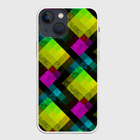 Чехол для iPhone 13 mini с принтом Абстрактный разноцветный узор в Екатеринбурге,  |  | абстрактный | геометрический | желтый | зеленый | молодежный | мраморный | разноцветный | современный | черный