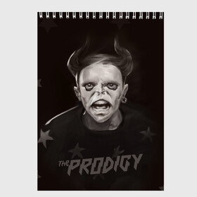 Скетчбук с принтом Keith Flint | THE PRODIGY (Z) в Екатеринбурге, 100% бумага
 | 48 листов, плотность листов — 100 г/м2, плотность картонной обложки — 250 г/м2. Листы скреплены сверху удобной пружинной спиралью | Тематика изображения на принте: keith charles flint | prodigy | the prodigy | альтернативный дэнс | бигбит | брейкбит | кит флинт | лиам хоулетт | максим реалити | продиги | продиджи | продиди | техно | электроник рок | электропанк