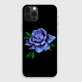 Чехол для iPhone 12 Pro Max с принтом Сапфировая роза в Екатеринбурге, Силикон |  | rose | лазурная | роза | сапфир | сапфировая | сапфировый | цветок | цветочек | цветочки | цветы