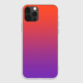 Чехол для iPhone 12 Pro с принтом Оранжевый и Фиолетовый в Екатеринбурге, силикон | область печати: задняя сторона чехла, без боковых панелей | градиент | красный | оранжевый | перелив | переход | рассвет | синий | фиолетовый | цвета