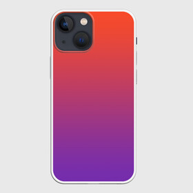 Чехол для iPhone 13 mini с принтом Оранжевый и Фиолетовый в Екатеринбурге,  |  | градиент | красный | оранжевый | перелив | переход | рассвет | синий | фиолетовый | цвета