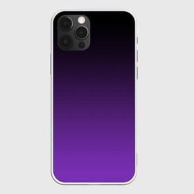 Чехол для iPhone 12 Pro с принтом Ночной градиент | Фиолетовый в Екатеринбурге, силикон | область печати: задняя сторона чехла, без боковых панелей | градиент | ночной | ночь | перелив | переход | сумерки | темный | феолетовый | фиолетовый | цвета | черный