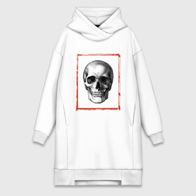 Платье-худи хлопок с принтом Костян в Екатеринбурге,  |  | frame | skeleton | skull | рамка | скелет