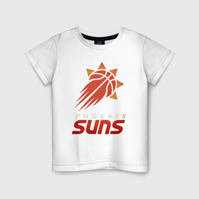 Детская футболка хлопок с принтом Suns Basketball в Екатеринбурге, 100% хлопок | круглый вырез горловины, полуприлегающий силуэт, длина до линии бедер | basketball | mvp | nba | phoenix | sport | streetball | suns | аризона | баскетбол | игра | крис пол | мяч | нба | санс | спорт | стритбол | тренер | финикс | чемпион