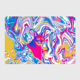 Магнитный плакат 3Х2 с принтом Floppa Art в Екатеринбурге, Полимерный материал с магнитным слоем | 6 деталей размером 9*9 см | Тематика изображения на принте: flopa | floppa | каракал | кот мем | мем с котом | русский кот | шлёпа