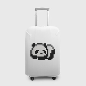 Чехол для чемодана 3D с принтом Панда в Екатеринбурге, 86% полиэфир, 14% спандекс | двустороннее нанесение принта, прорези для ручек и колес | art | pixel | pixelart | милаха | милая панда | панда | панда пиксель арт | пиксели | пиксель | пиксельарт | спящая панда
