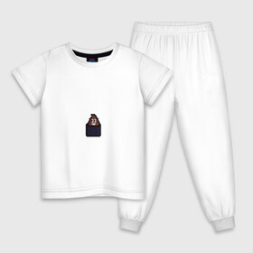 Детская пижама хлопок с принтом Смешная какашка в Екатеринбурге, 100% хлопок |  брюки и футболка прямого кроя, без карманов, на брюках мягкая резинка на поясе и по низу штанин
 | art | pixel | pixelart | милаха | пиксели | пиксель | пиксельарт