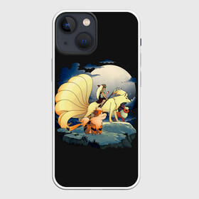 Чехол для iPhone 13 mini с принтом Принцесса Мононоке х Покемоны в Екатеринбурге,  |  | anime | mononoke | pokemon | poket monster | poketmon | аниме | анимэ | карманные монстры | покемон
