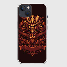 Чехол для iPhone 13 с принтом Самурай демон в Екатеринбурге,  |  | воин | демон | маска | самурай | япония