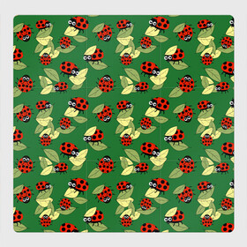 Магнитный плакат 3Х3 с принтом Божьи коровки на зеленом фоне в Екатеринбурге, Полимерный материал с магнитным слоем | 9 деталей размером 9*9 см | autumn | beetles | childrens | green | hide and seek | insects | ladybugs | leaves | play | print | red | summer | watch | yellow | божьи коровки | детский | желтые | жуки | зеленые | играют | красные | лето | листья | насекомые | осень | принт | прятки |