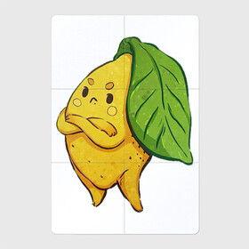 Магнитный плакат 2Х3 с принтом Недовольный лимон в Екатеринбурге, Полимерный материал с магнитным слоем | 6 деталей размером 9*9 см | арт | лимон | мило | милота | недовольный | рисунок | свежие фрукты | свежий продукт | свежий фрукт | фрукт | фрукты | цитрус