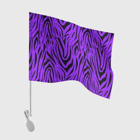 Флаг для автомобиля с принтом Абстрактный узор зебра  в Екатеринбурге, 100% полиэстер | Размер: 30*21 см | абстрактный | женский | зебра | креативный | модный | полосы | популярный | современный | черный и фиолетовый