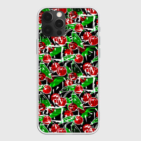 Чехол для iPhone 12 Pro Max с принтом Абстрактный узор спелая вишня в Екатеринбурге, Силикон |  | Тематика изображения на принте: вишня | детский | зеленый | красная вишня | красный | летний узор | лето | ягодный принт | ягоды