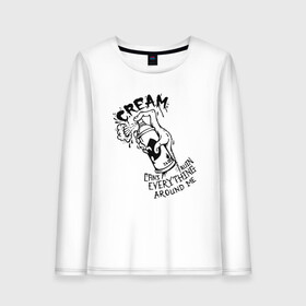 Женский лонгслив хлопок с принтом Graffiti Cream в Екатеринбурге, 100% хлопок |  | black | cream | gza | hip hop | method man | music | new york | odb | old school | rap | rza | wu tang | wu tang clan | аудио | винил | ву тэнг | граффити | диджей | кассета | микрофон | музыка | нью йорк | пластинка | рэп | рэпер | хип хоп