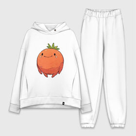 Женский костюм хлопок Oversize с принтом Большой томат в Екатеринбурге,  |  | Тематика изображения на принте: арт | мило | милота | овощ | овощи | помидор | рисунок | свежие овощи | свежий овощ | свежий продукт | томат