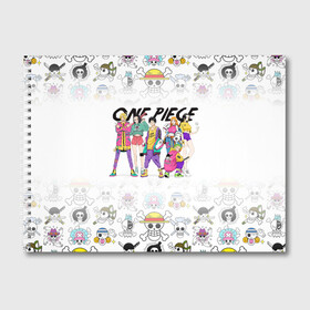 Альбом для рисования с принтом One Piece. Большой куш на стиле в Екатеринбурге, 100% бумага
 | матовая бумага, плотность 200 мг. | Тематика изображения на принте: anime | manga | monkey d. luffy | one piece | аниме | большой куш | ван пис | вон пис | гол д. роджер | кайдо | король пиратов | луфи | луффи | манга | манки д. луффи | нами | нико робин | пират | портгас д. эйс | ророноа зоро