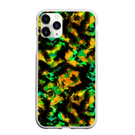 Чехол для iPhone 11 Pro матовый с принтом Абстрактный желто-зеленый узор в Екатеринбурге, Силикон |  | абстрактный | желтый | зеленый | камуфляж | мужской | популярный | размытый узор | современный | черный