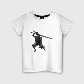Детская футболка хлопок с принтом Artorias в Екатеринбурге, 100% хлопок | круглый вырез горловины, полуприлегающий силуэт, длина до линии бедер | artorias | boss | soul | арториас | босс | души | темные души