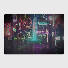 Магнитный плакат 3Х2 с принтом Neon Tokyo в Екатеринбурге, Полимерный материал с магнитным слоем | 6 деталей размером 9*9 см | anime | cyber | cyberpunk | japan | japanese | neon | retro | retro wave | road | street | tokyo | wave | аниме | дорога | иероглифы | кибер | киберпанк | неон | неоновый | ночной токио | ночь | ретро | свет | токио | улица | уличный | эстетика