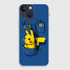 Чехол для iPhone 13 mini с принтом Пикачу   зарядка в Екатеринбурге,  |  | anime | pikachu | pokemon | poket monster | poketmon | аниме | анимэ | карманные монстры | пикачу | покемон