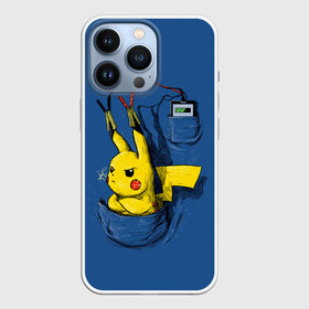 Чехол для iPhone 13 Pro с принтом Пикачу   зарядка в Екатеринбурге,  |  | anime | pikachu | pokemon | poket monster | poketmon | аниме | анимэ | карманные монстры | пикачу | покемон