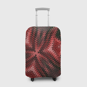 Чехол для чемодана 3D с принтом Серо-коричневый узор  в Екатеринбурге, 86% полиэфир, 14% спандекс | двустороннее нанесение принта, прорези для ручек и колес | арт | коричневый | креативный | модный | молодежный | паттерн | серный | современный | текстура | фигура | фрактал