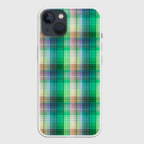 Чехол для iPhone 13 с принтом Зеленый клетчатый узор в Екатеринбурге,  |  | в клетку | зеленый | клетка | клетчатый узор | популярный | рубашечный | современный | шотландка